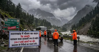 उत्तराखंड: भारी बारिश और रेड अलर्ट के चलते चारधाम यात्रा अस्थायी रूप से रोकी गई, यात्रियों को सुरक्षित स्थानों पर ठहरने के निर्देश