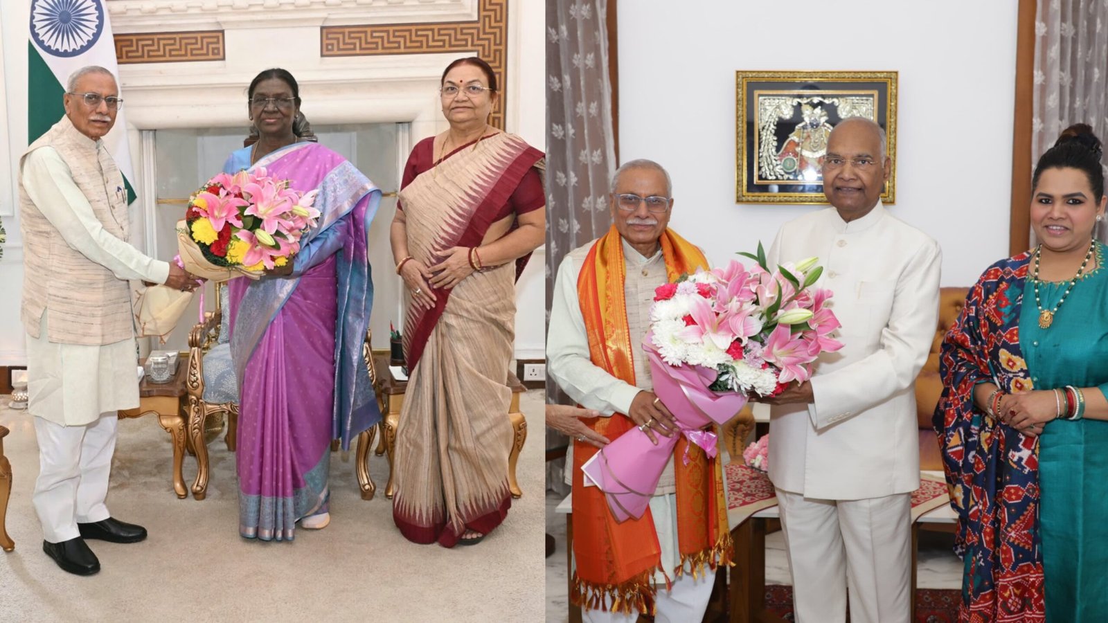 उत्तराखंड के राज्यपाल डॉ. ढाल सिंह बिसेन ने राष्ट्रपति द्रौपदी मुर्मु और पूर्व राष्ट्रपति रामनाथ कोविंद से की शिष्टाचार भेंट